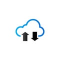 Duo Tone Icon - Cloud storage Royalty Free Stock Photo