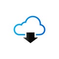 Duo Tone Icon - Cloud storage Royalty Free Stock Photo
