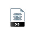 Duo Tone Icon - DB File format Royalty Free Stock Photo