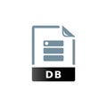 Duo Tone Icon - DB File format Royalty Free Stock Photo