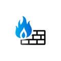 Duo Tone Icon - Firewall Royalty Free Stock Photo