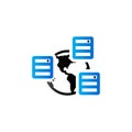 Duo Tone Icon - Global server Royalty Free Stock Photo