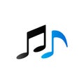 Duo Tone Icon - Music notes