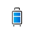 Duo Tone Icon - Travel suitcase Royalty Free Stock Photo