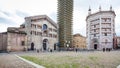 Duomo Cathedral and Baptistery on Piazza del Duomo Royalty Free Stock Photo