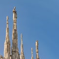 Duomo Cathedral Exterior Detail, Milan, Italy Royalty Free Stock Photo