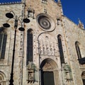 Duomo (Cathedral), facade, building, ancient history, tank, army tank, armored combat vehicle, armoured combat vehicle Royalty Free Stock Photo