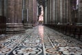 Duomo cathedral in Milan, detail of the decorated floor