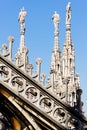 Duomo cathedral of Milan - spiers Royalty Free Stock Photo