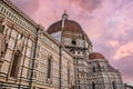 Duomo Cathedral in sunset in Florence, Italy Royalty Free Stock Photo