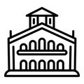 Duomo de milano icon, outline style