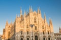 Duomo di Milano cathedral on Piazza del Duomo square, Milan, Italy Royalty Free Stock Photo