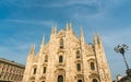 Duomo di Milano church in the afternoon in sunny day, Milan Italy