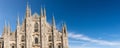 Duomo di Milano Lombardy Italy - Facade of the Milan Cathedral Royalty Free Stock Photo