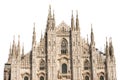 Duomo di Milano Lombardy Italy - Milan cathedral isolated on white Royalty Free Stock Photo