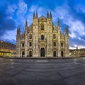 Duomo di Milano (Milan Cathedral) and Piazza del Duomo Royalty Free Stock Photo