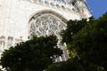 Duomo di Milano sullo sfondo del cielo e delle trees in estate