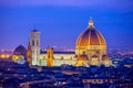 Duomo and Florence city downtown skyline cityscape of  Italy Royalty Free Stock Photo