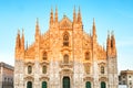 Duomo gothic cathedral at sunset Royalty Free Stock Photo