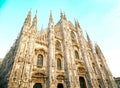 Duomo of Milan with blue sky