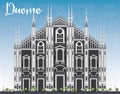 Duomo. Milan. Italy. Vector Illustration. Royalty Free Stock Photo