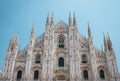 Duomo of Milan, Milan Cathedral, Italy. The main Milan landmark. Gothic architecture Royalty Free Stock Photo