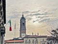 Bell tower of the cathedral of Monza - Italy Royalty Free Stock Photo