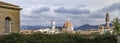 Duomo and Palazzo Vecchio, Florence from the Pitti Palace Royalty Free Stock Photo