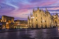 Duomo and purple sky Royalty Free Stock Photo