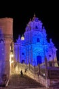 Duomo of San Giorgio (Dome of St. George) Cathedral in Modica Sicily Italy and Duomo Square.