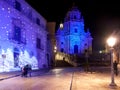 Duomo of San Giorgio (Dome of St. George) Cathedral in Modica Sicily Italy and Duomo Square.