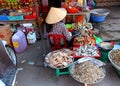Traditional Vietnamese market Royalty Free Stock Photo