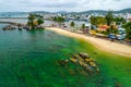 Duong Dong town, Phu Quoc, Vietnam, aerial view Royalty Free Stock Photo