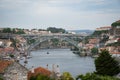 Duoro river and Maria Pia Bridge Royalty Free Stock Photo