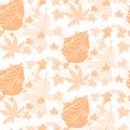 Duotone Autumn Seamless Pattern Background Royalty Free Stock Photo