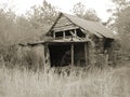 Duotone barn in field in Georgia USA