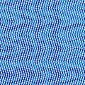 Duotone, 2-color geometric pattern of dense wavy lattice, grid. Interweaved, interlocking lineal, linear mesh pattern. Texture of