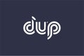 DUP Creative Unique Modern Letter Logo Design. Elegant Monogram Logo Design with Decorative Elements and Typography Royalty Free Stock Photo