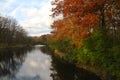 Riverside Autum Colored Trees in Illinois Royalty Free Stock Photo