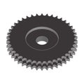 Duplex chain sprocket. 3D effect vector