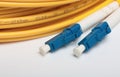 Duplex fiber optic single mode LC jack