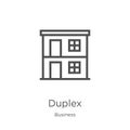 duplex icon vector from business collection. Thin line duplex outline icon vector illustration. Outline, thin line duplex icon for