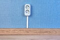 Duplex power outlet with copy space Royalty Free Stock Photo