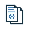 Duplicate contents icon / vector graphics