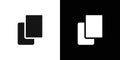 Duplicate file icon logo set vector Royalty Free Stock Photo