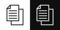 Duplicate icon set. copy data files vector symbol. matching duplicity sign. copy button in black filled and outlined style Royalty Free Stock Photo