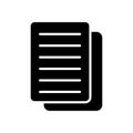 Duplicate icon set. copy data files vector symbol. matching duplicity sign. copy button in black filled and outlined style