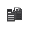 Duplicate icon set. copy data files vector symbol. matching duplicity sign. copy button in black filled and outlined style
