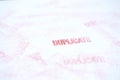 DUPLICATE red rubber stamp Royalty Free Stock Photo