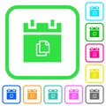Duplicate schedule item vivid colored flat icons